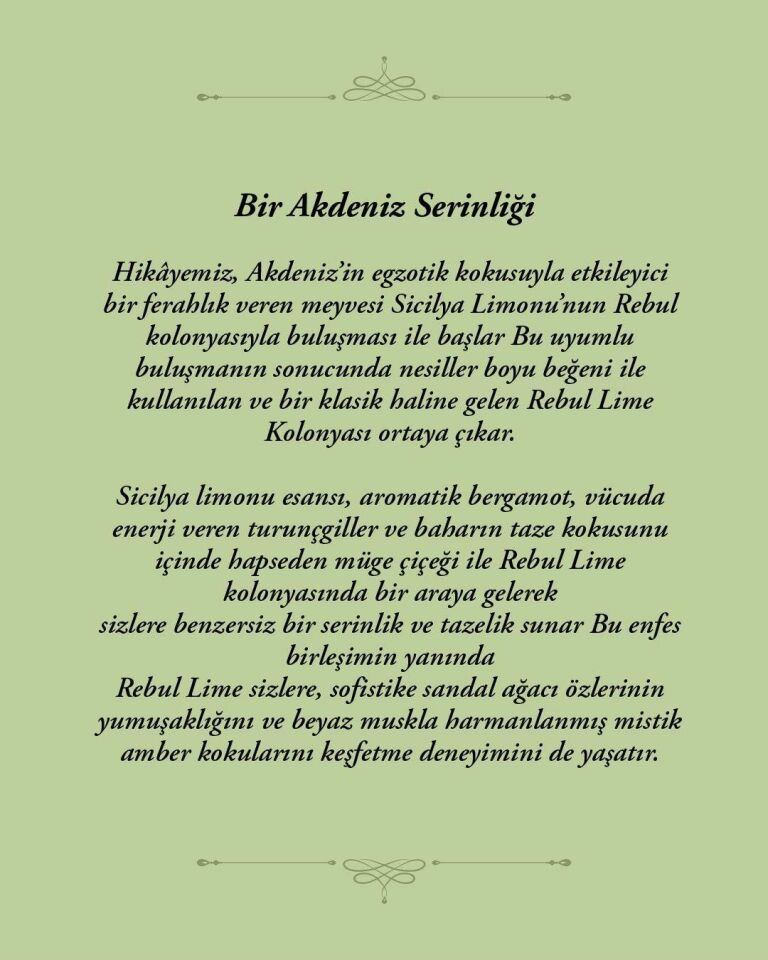 Rebul Kolonya 125 Ml Lime