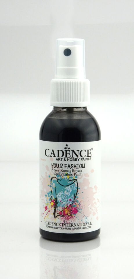 Cadence Kumaş Sprey Boya 1119 Siyah 100 Ml
