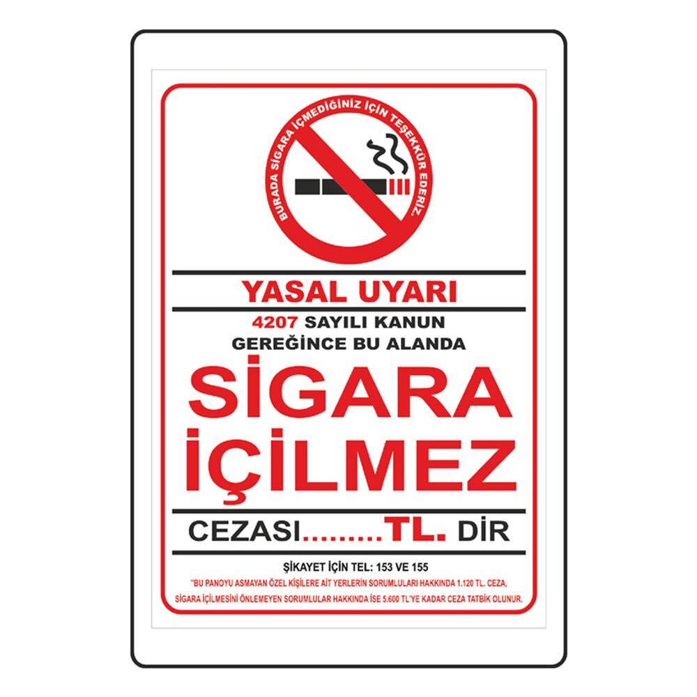 Ekstrafix 16x24 Cm Sigara İçilmez