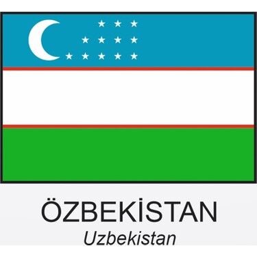 Buket 30x45 Cm Özbekistan Bayrağı