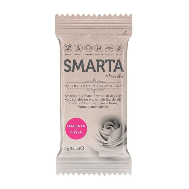 Nureart Smarta Havayla Kuruyan Modelleme Hamuru Fuşya Magenta 100 Gr