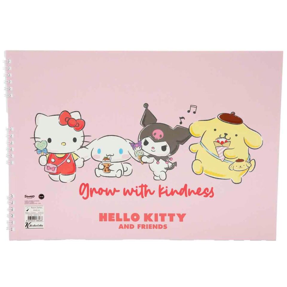 Keskin Hello Kitty And Friens 25x35 Spiralli Resim Defteri 15 Yaprak