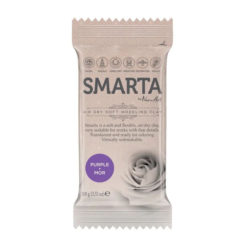 Nureart Smarta Havayla Kuruyan Modelleme Hamuru Mor 100 Gr