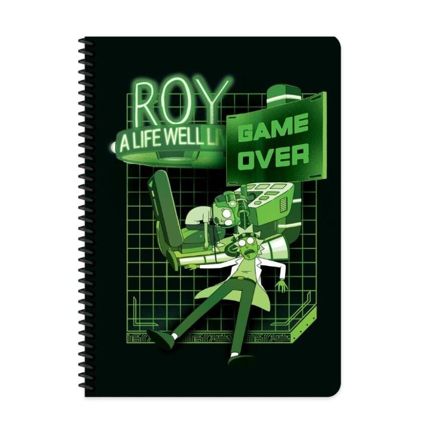 Keskin Rick And Morty A4 80 Yaprak Çizgili Spiralli Karton Kapak Defter