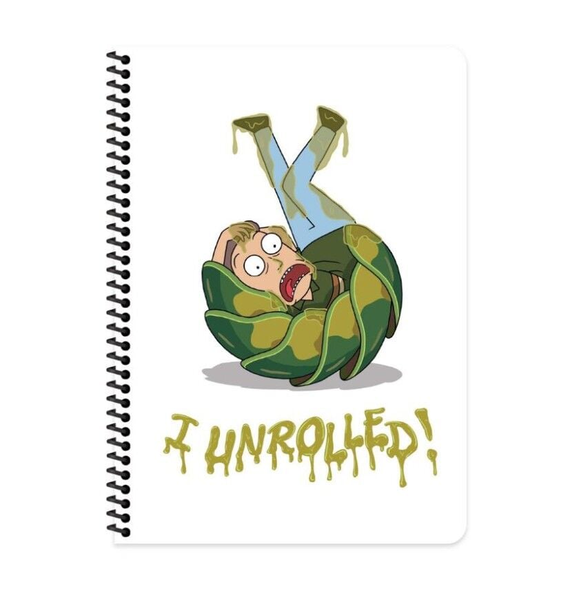Keskin Rick And Morty A4 80 Yaprak Çizgili Spiralli Karton Kapak Defter