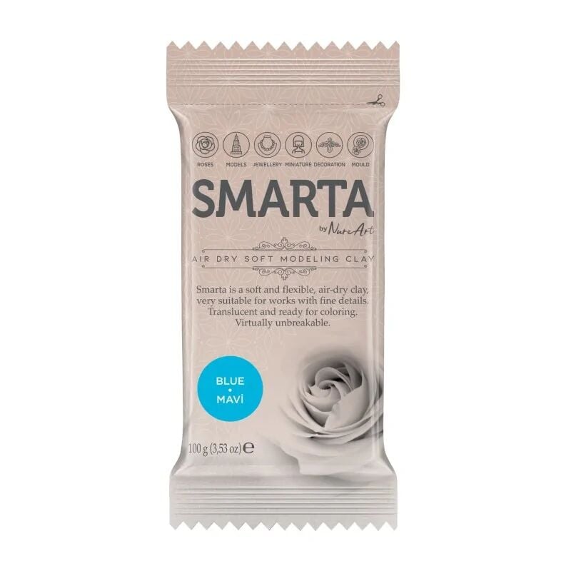 Nureart Smarta Havayla Kuruyan Modelleme Hamuru Mavi 100 Gr