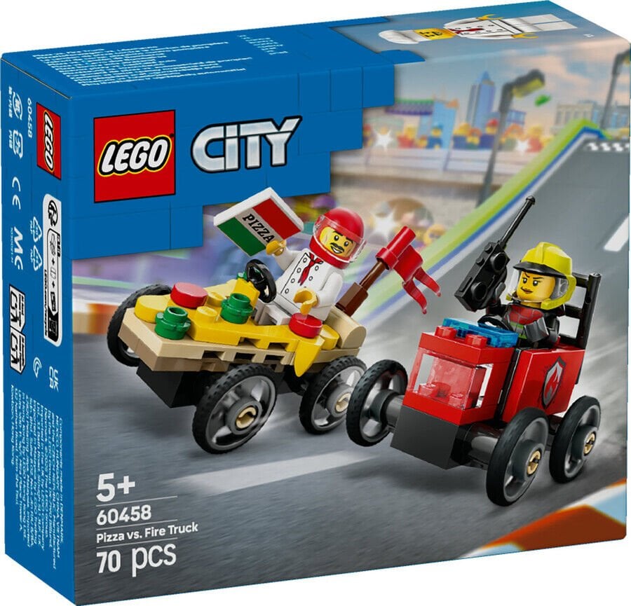 Lego City Pizza İtfaiye Ve Yarış Arabası 