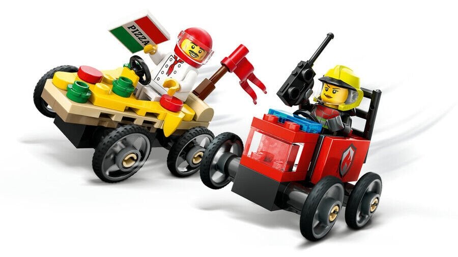 Lego City Pizza İtfaiye Ve Yarış Arabası 