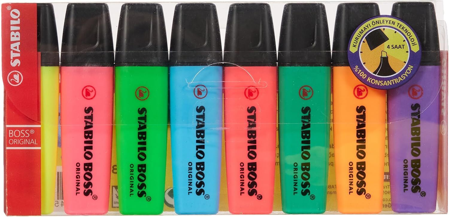 Stabilo Boss Original 8 Li Paket