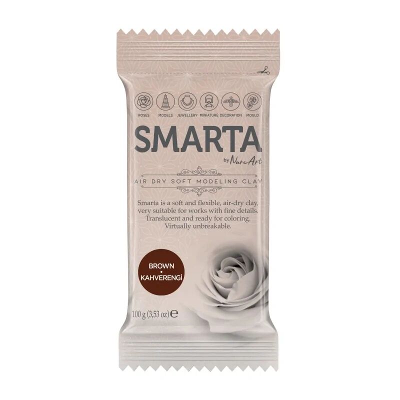 Nureart Smarta Havayla Kuruyan Modelleme Hamuru Kahverengi 100 Gr
