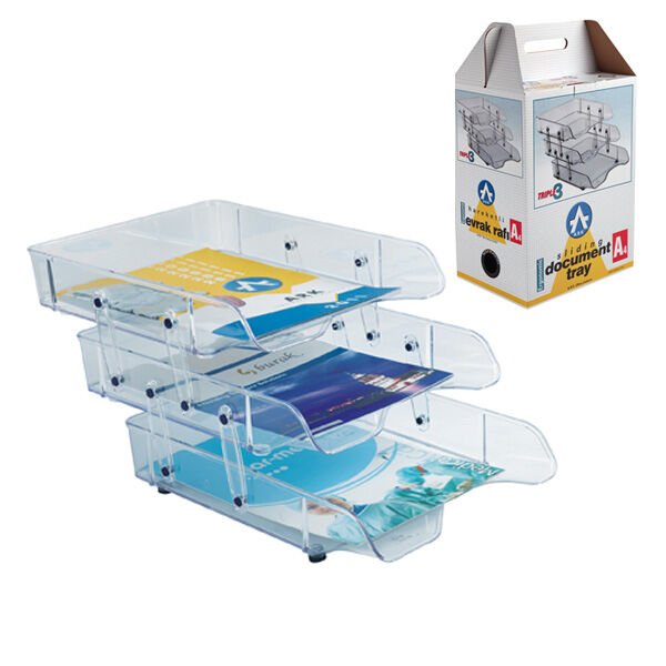 Ark Hareketli Evrak Rafı 3 Lü