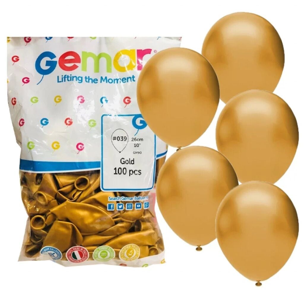 Gemar Balon Metalik Altın 11'' 100 Lü Paket