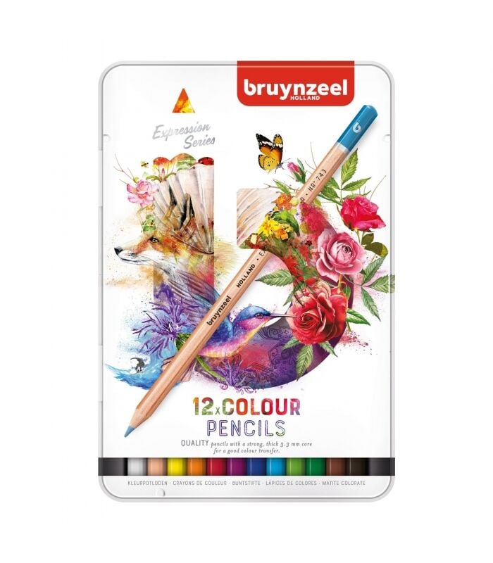 Bruynzeel Expression Colour 12 Li Kuru Boya Kalemi Seti