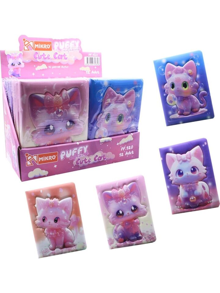 Mikro Pf-120 Puffy Cute Cat Not Defteri