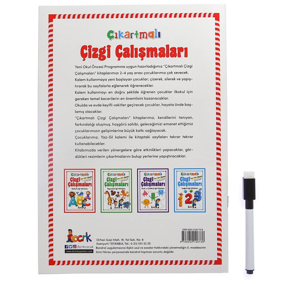 Ema Çocuk Çıkartmalı Çizgi Çalışması Harfler