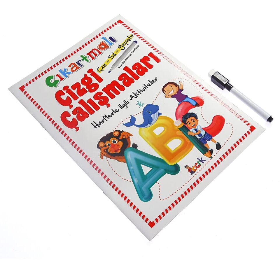 Ema Çocuk Çıkartmalı Çizgi Çalışması Harfler