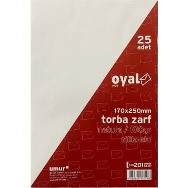 Oyal Torba Zarf 17x25 Natura 100 Gr 25 Li