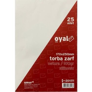 Oyal Torba Zarf 17x25 Natura 100 Gr 25 Li