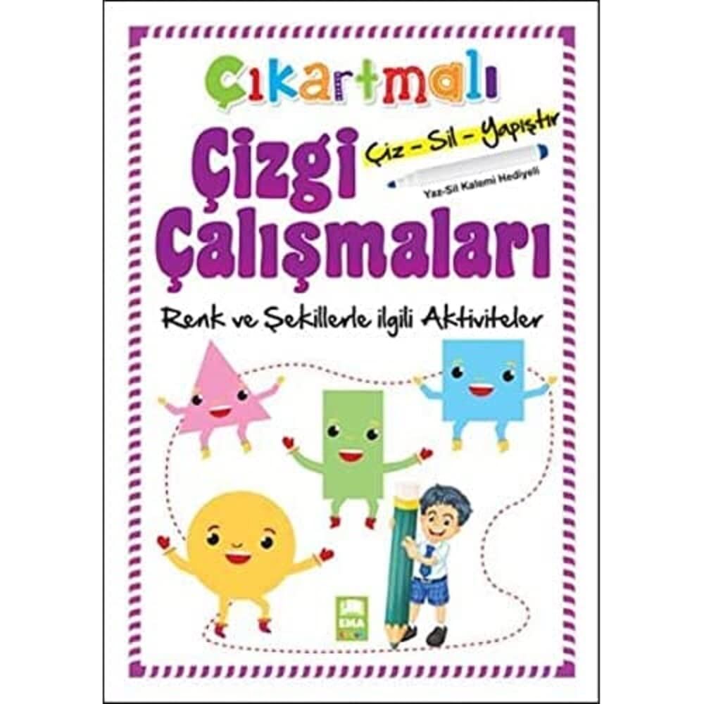 Ema Çocuk Çıkartmalı Çizgi Çalışması Renk Şekil