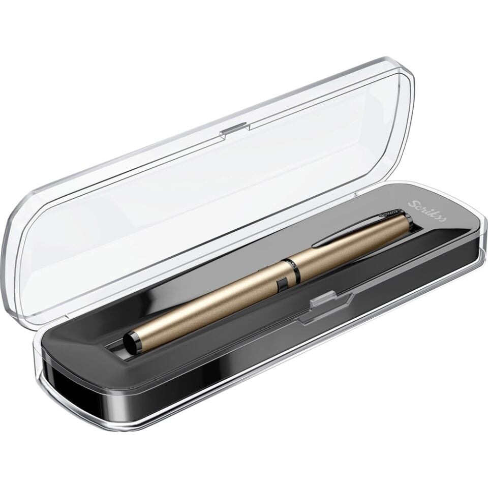Scrikss 78M Roller Kalem Saten Gri Kristal Kutu