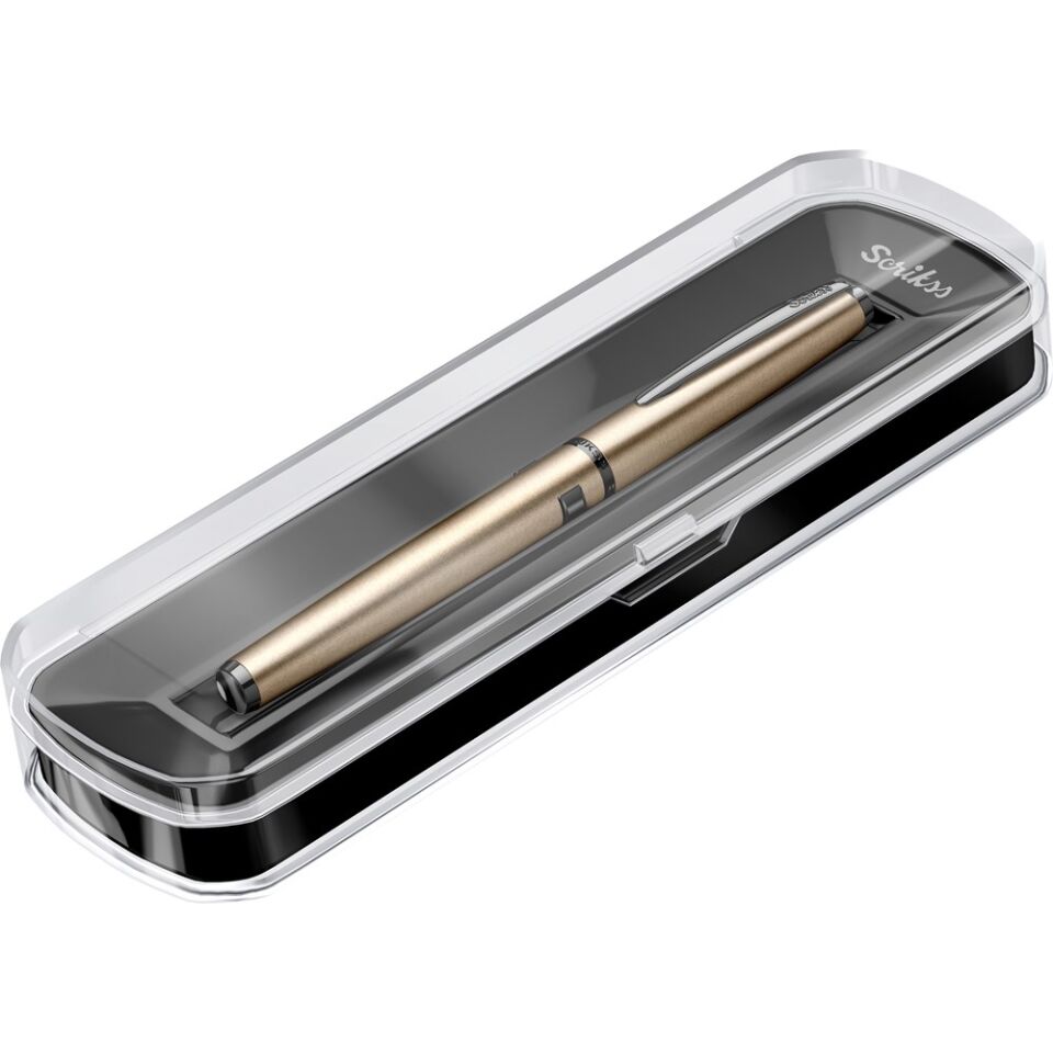 Scrikss 78M Roller Kalem Saten Gri Kristal Kutu