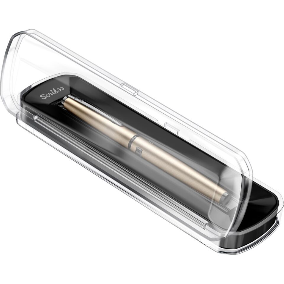 Scrikss 78M Roller Kalem Saten Gri Kristal Kutu