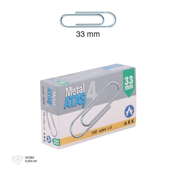 Ark Metal Ataş 33 Mm No 4 100 Adet