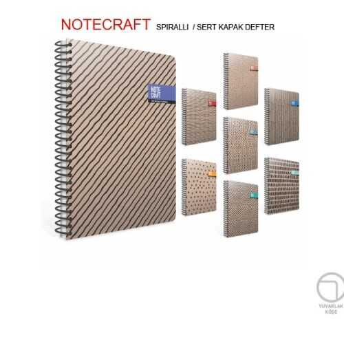 Gıpta Notecraft Spiralli Sert Kapak Defter 17X24 120 Yaprak Çizgili