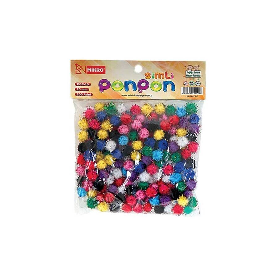 Mikro Pgc-10 10 Mm Simli Ponpon 200 Ad