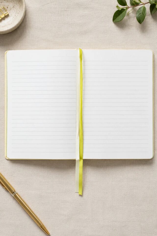 Victorias Journals Amour Vegan Deri Sert Kapak Defter A5 100 Gr 96 Yaprak Çizgili Kutulu Beyaz