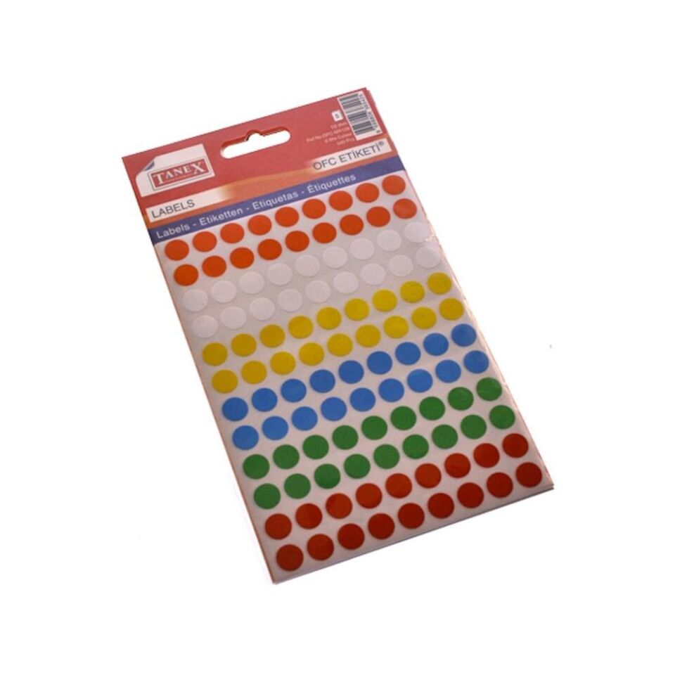 Tanex Ofc-128 Mix Color Ofis Etiketi 10 Mm