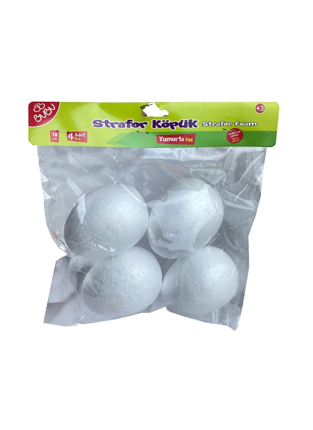 Bu-Bu Strafor Köpük Top 10 Cm 4 Lü 