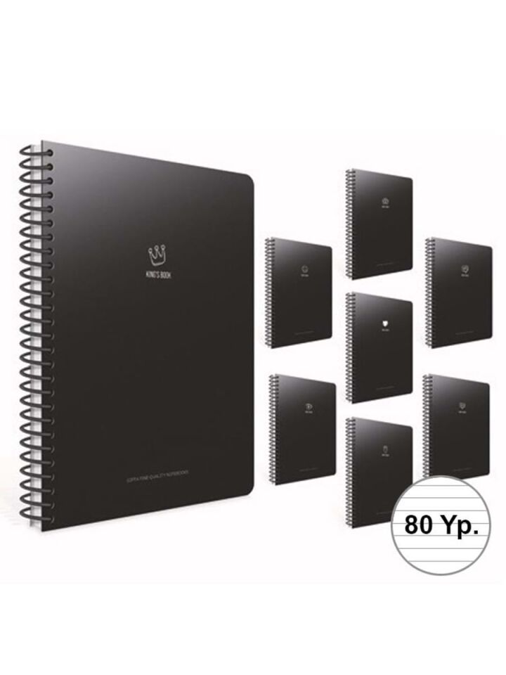 Gıpta Kıngs Book Spiralli Pp Kapak Defter A4 80 Yaprak Çizgili