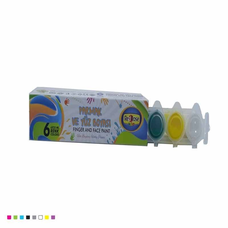 Ark Parmak ve Yüz Boyası Renk Karton Kutu