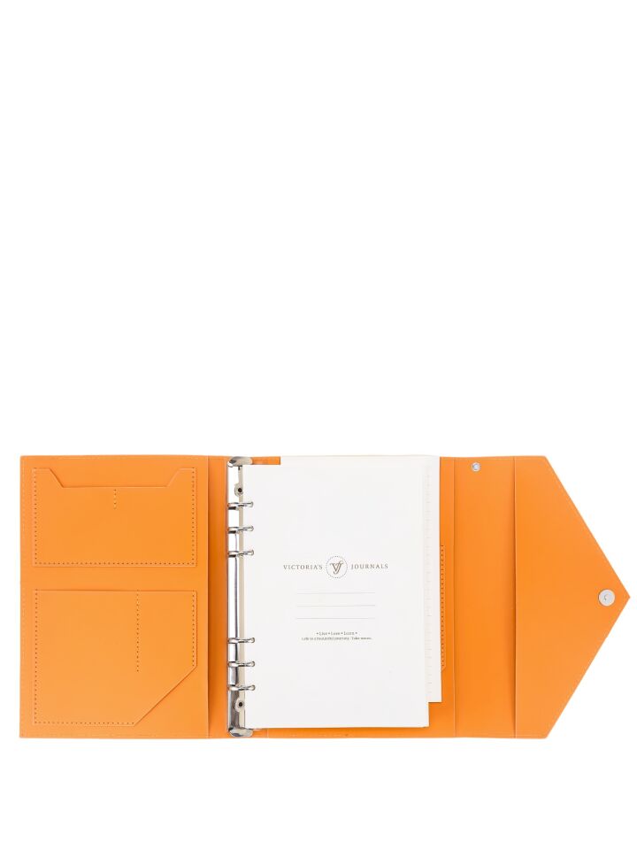 Victoria'S Journals Muse Vegan Deri Organizer Defter A5 Değişebilen İç 120 Gr 96 Yaprak Kutulu Turuncu