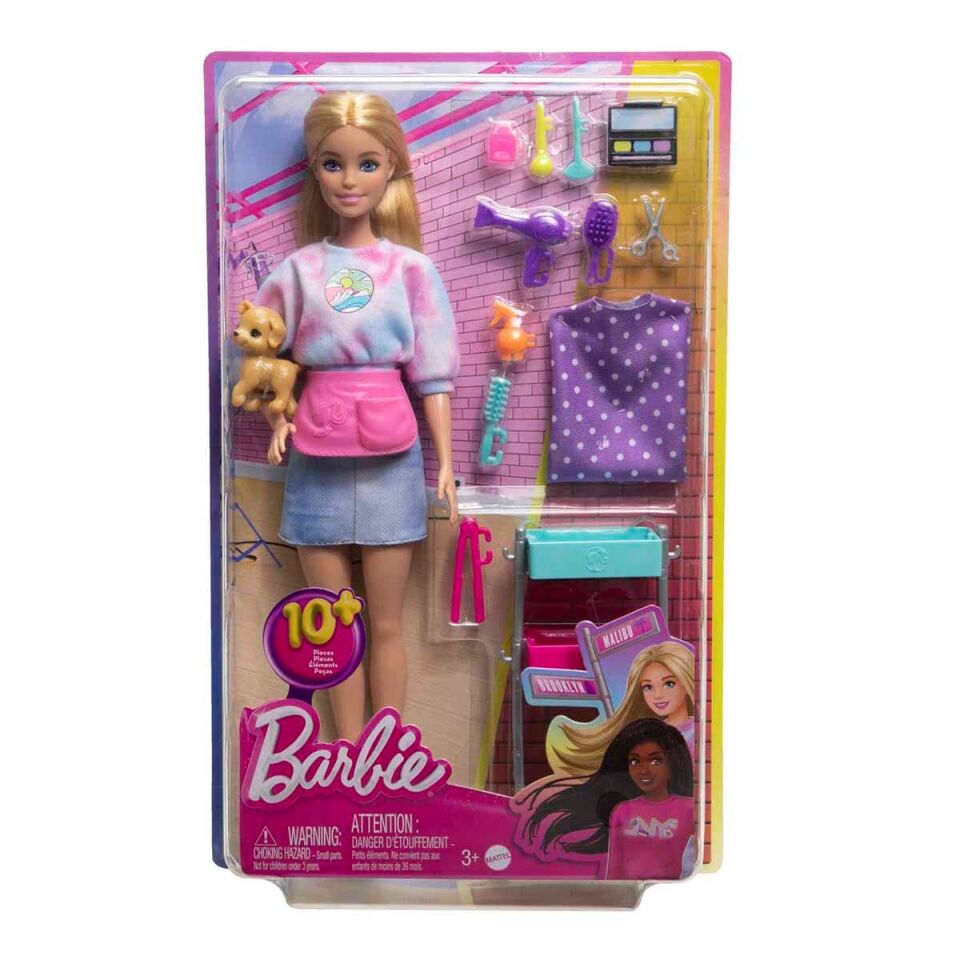 Barbie Stilistr Bebekler Oyun Seti