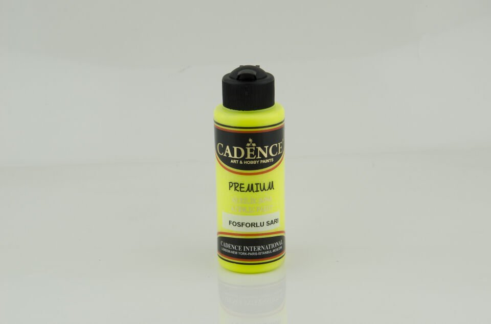Cadence Fosforlu Premium Akrilik Sarı 120 Ml