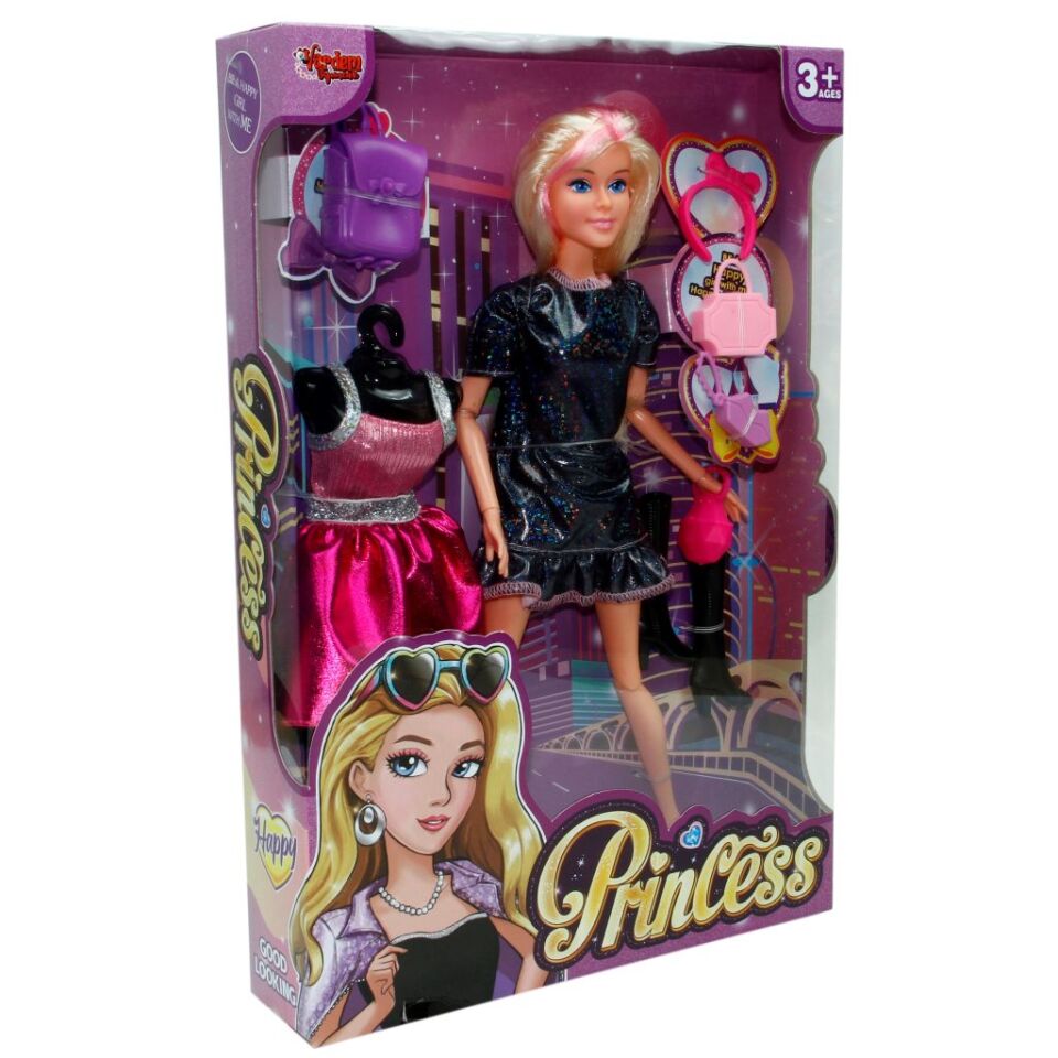 Vardem Kutulu Yedek Elbiseli Moda Barbie