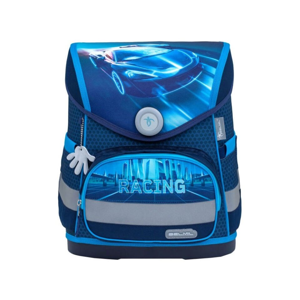 Belmil Racing Blue Neon Ortopedik Mıknatıslı Okul Çantası     