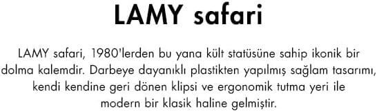 Lamy Safari Dolma Kalem Metal Klips M Uç Steel Black
