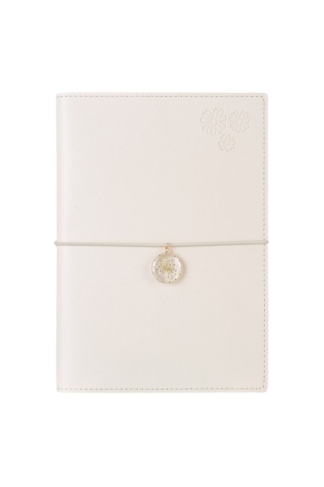 Victoria'S Journals Charm Çiçek Defter A5 96 Yaprak 100 Gr Ivory Noktalı Sarı