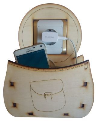 Okutan Ahşap Çantalı Şarjlık Prizlik Obje