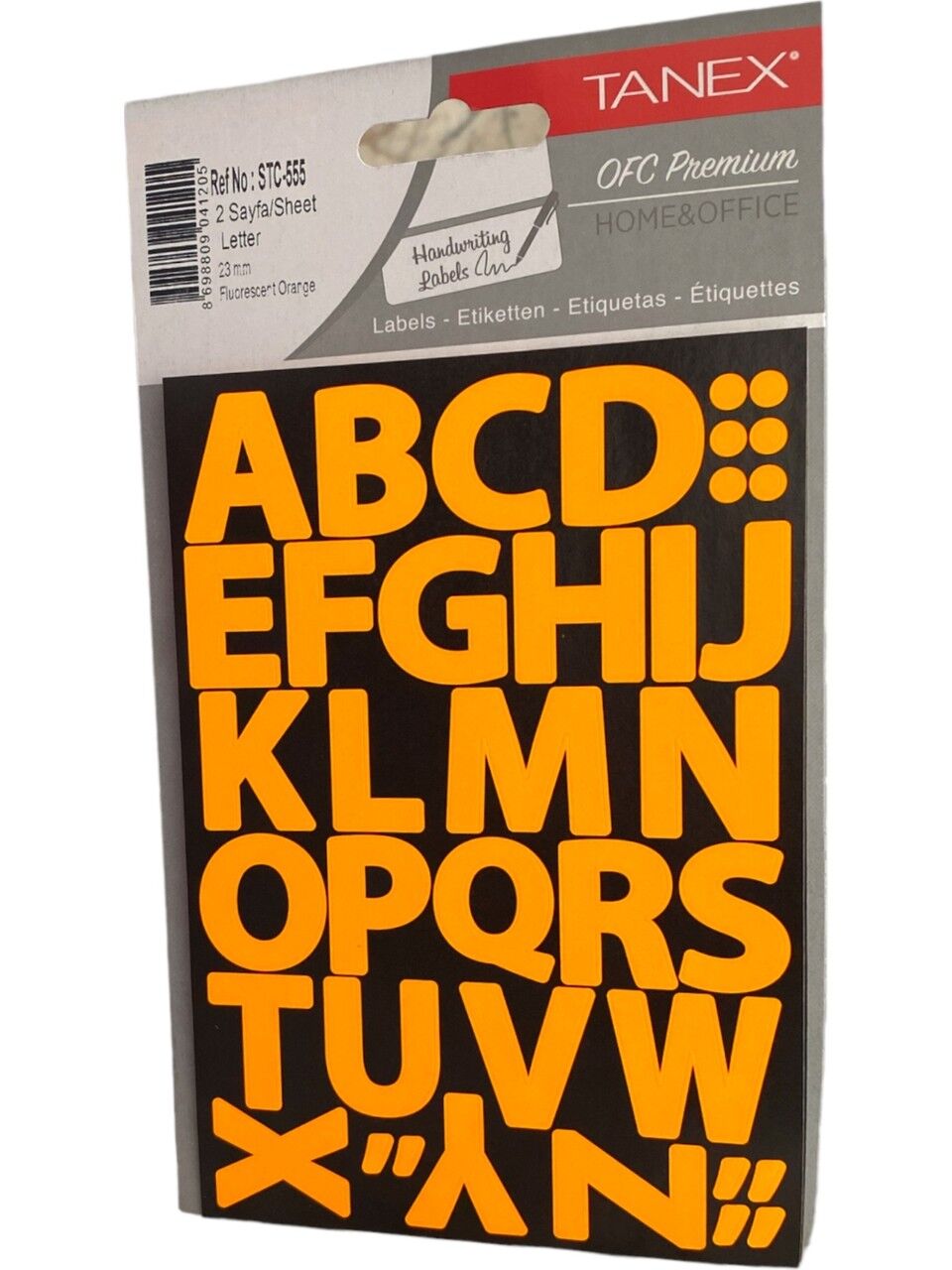 Tanex Stc-555 23Mm Flo Turuncu Harf Etiket