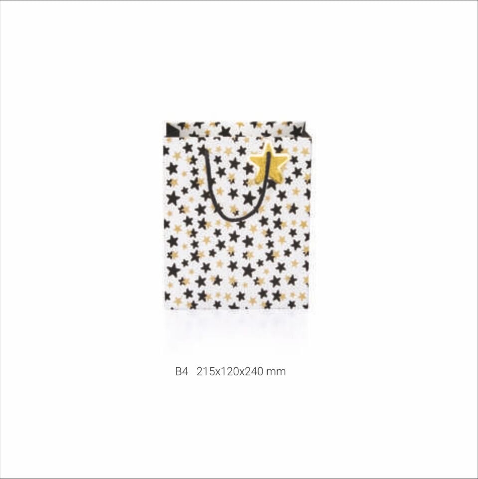 Gıpta Black White Gold B4 Karton Çanta