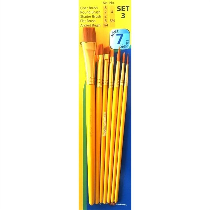 Fanart Academy Seri 500 Sentetik Kıllı Fırça Seti No 37 li