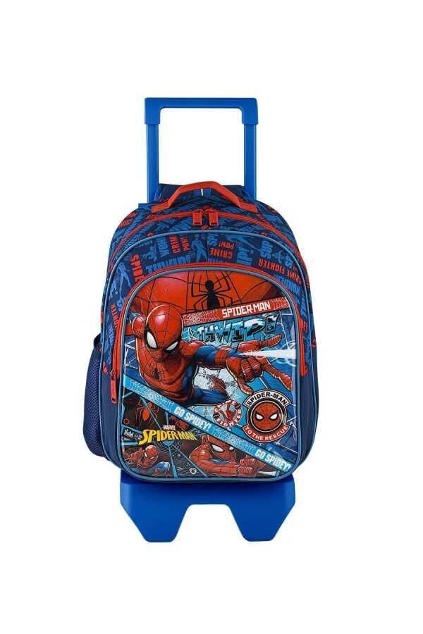 Spiderman Çekçekli İlkokul Çantası Check Go