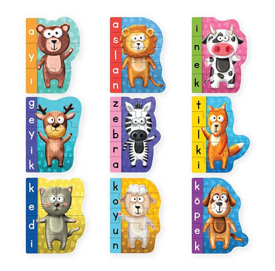 Puedo ilk Kelimelerim Puzzle Hayvanlar