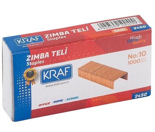 Kraf Zımba Teli No 10 Sarı 1000 Li 245G