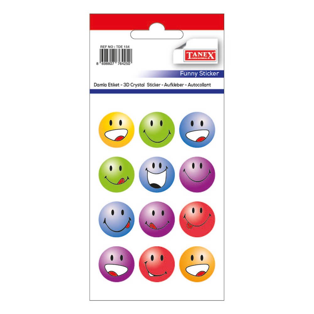 Tanex Tnx-25018 Renkli Gülen Yüzler Serisi Etiketi