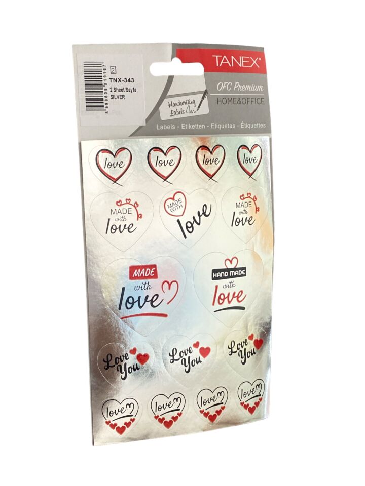 Tanex Tnx-343 Silver Kalp Etiket
